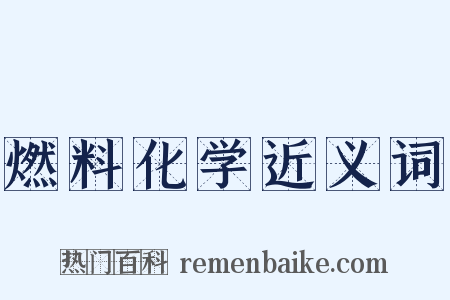 燃料化学近义词是什么意思的图片